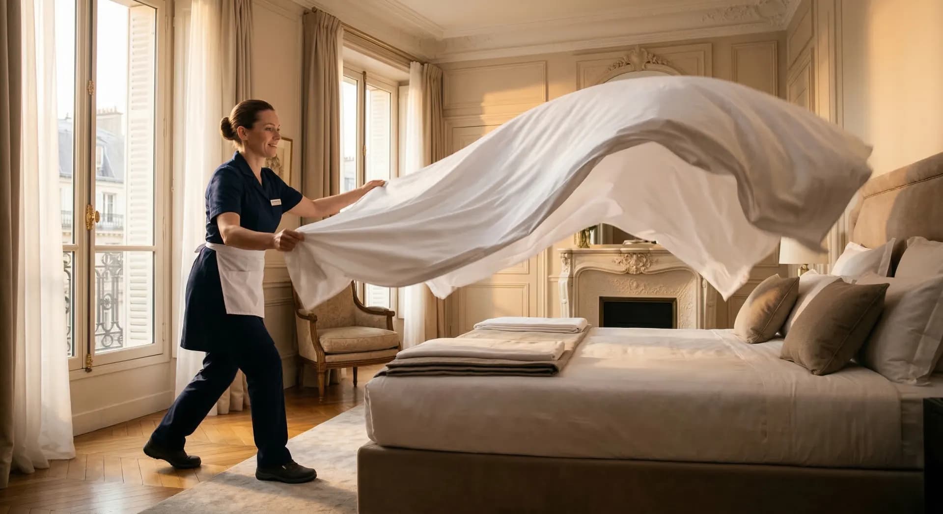 Suite d'hôtel préparée avec soin